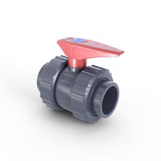 Solvent socket outlet - PE - "Basic" ball valve ANSI 2", Hidroten for pneumatic purposes