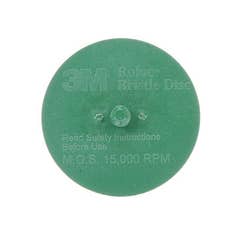 Straight Bristle TR Ceramic Aluminium Oxide Disc, Scotch-Brite Roloc RD-ZB, 50, Green, 2 in x 5/8 in, Tapered