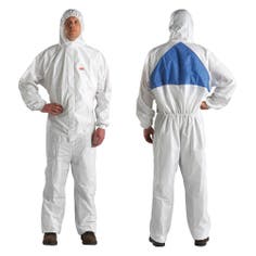 3M Disposable Protective Coverall 4540+-L White/Blue MIV Type 5/6, 20 EA/Case