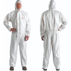 3M Disposable Protective Coverall 4510-L White Type 5/6, 20 EA/Case