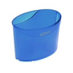 2 Compartment Plastic Pen Holder, Maped Blue Great For Holding Pens