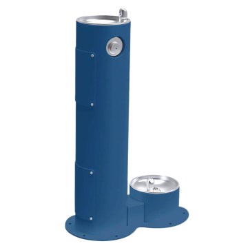 Outdoor Pedestal Fountain Non-Filtered Non-Refrigerated Blue