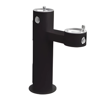 Outdoor ADA Pedestal Fountain Non-Filtered Non-Refrigerated Freeze Resistant Black
