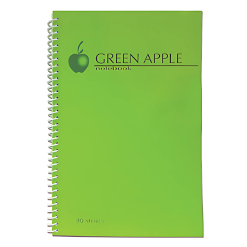 Notebook Spiral Green Apple 152 x 216mm