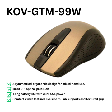 Goldtouch KOV-GTM-99W Wireless Mouse Ambidextrous