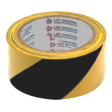 LSG Black/Yellow PVC Floor Warning Tape 50MM*25M