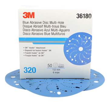 3M™ Hookit™ Blue Abrasive Disc 321U 36180, 6 in, 320 grade