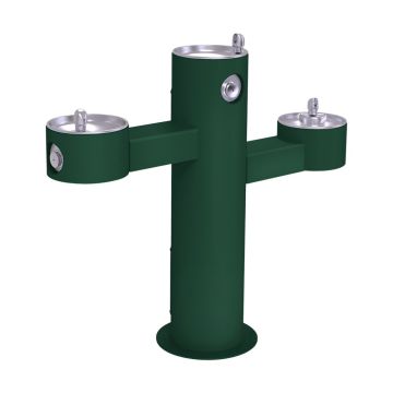 Outdoor Tri-Level Pedestal Fountain Non-Filtered Non-Refrigerated Freeze Resistant Evergreen