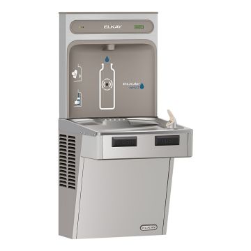 ezH2O Bottle Filling Station with Mechanically Activated Single ADA Cooler Filtered Non-Refrigerated Stainless