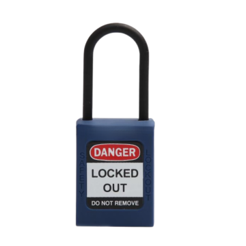 LSG Slim Safety Padlock 38mm Plastic Body – Steel Shackle for LOTO & Isolation