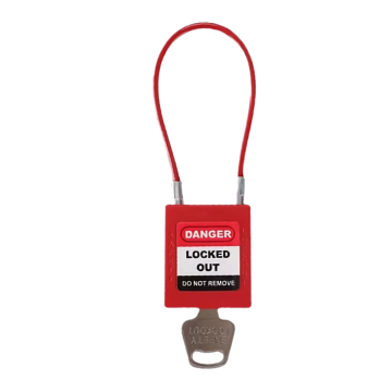 LSG Plastic Cable Padlock – 17.5cm Safety Lock for LOTO & Isolation
