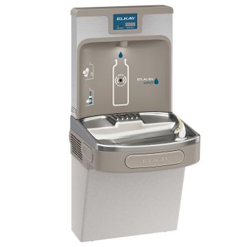 ezH2O Bottle Filling Station & Single ADA Cooler Filtered Refrigerated Light Gray