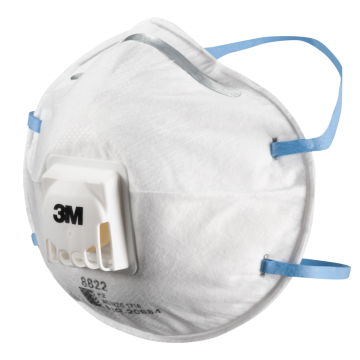 3M™ Disposable Respirator  8822 P2, Cupped Valved