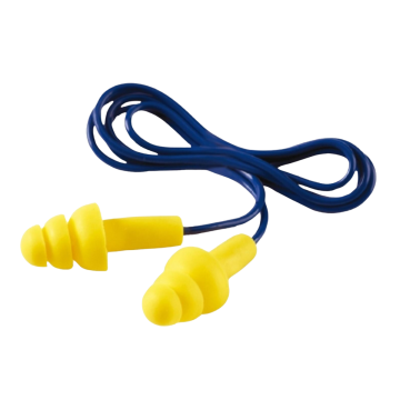 3M E-A-R UltraFit Earplugs 340-4004, Corded, Poly Bag 