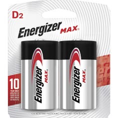 Alkaline Batteries 1.5V, Energizer Max D D2 For Electronic Devices