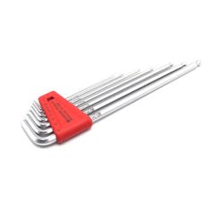Key L-Wrench, Long, With Ballpoint, Set In Practical Plastic Holder, PB Swiss Tools 212LH-6 For MRO Use