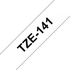 3/4 inch Black on Clear P-Touch Tape, Brother TZE-141 for home and office use